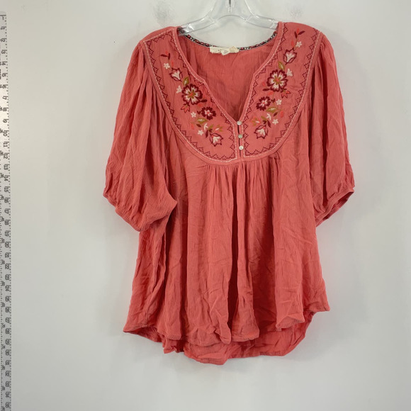 Nurture By Westbound Tops - Nurture By Westbound Pink Rayon Blouse - Women's XL
